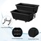 2 Tier Vertical Garden Planter 2 Pack Outdoor Herb Rectangle Raised Garden Beds for Flower Fruit Vegetable Elevated Garden Bed with Drain Holes for Balcony, Patio, Indoor, Black